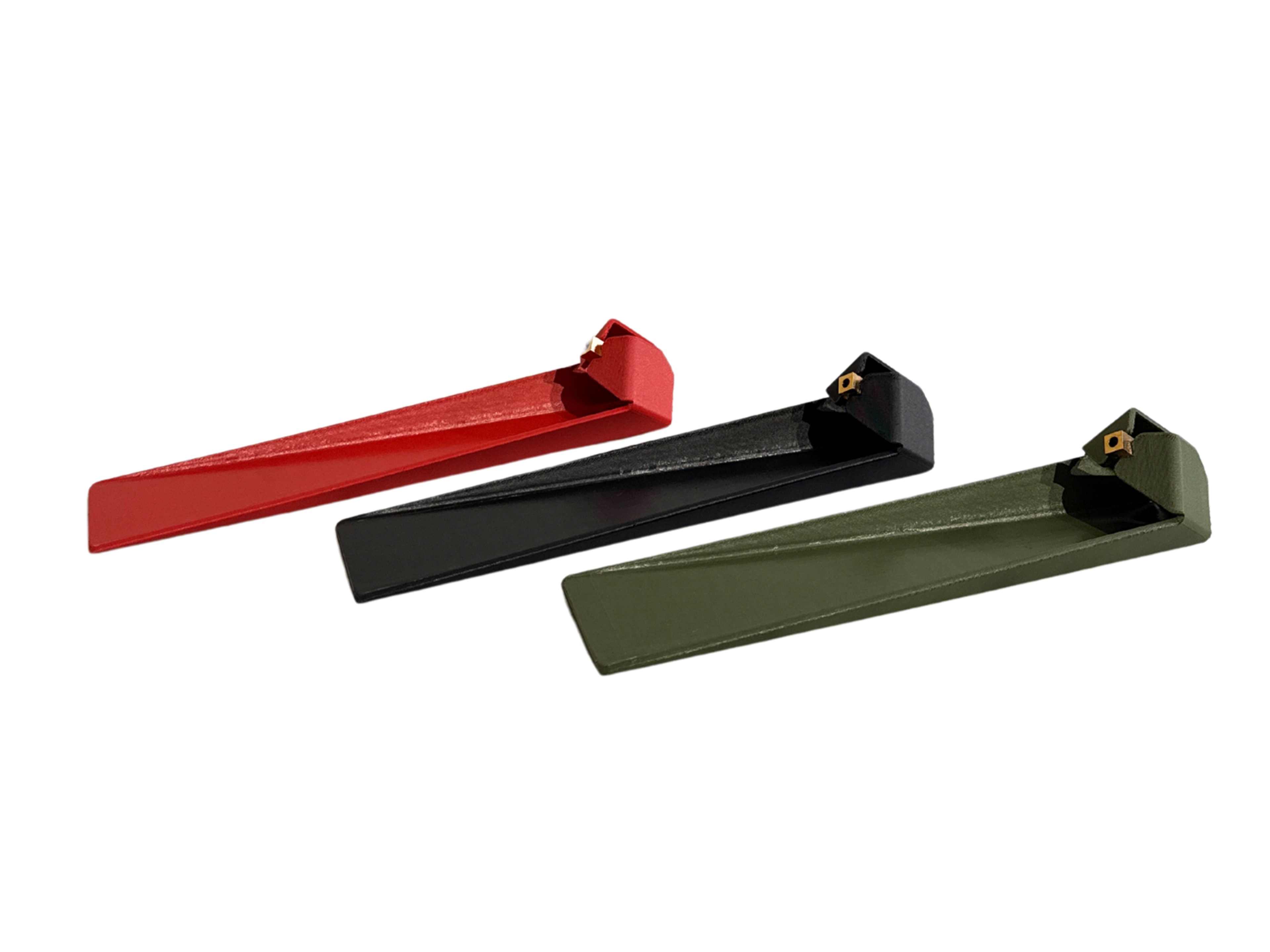 Modern Cliff Incense Holder by OBJ STUDIO, 3D-printed minimalist design in re, black and olive green for mindful rituals and interiors.