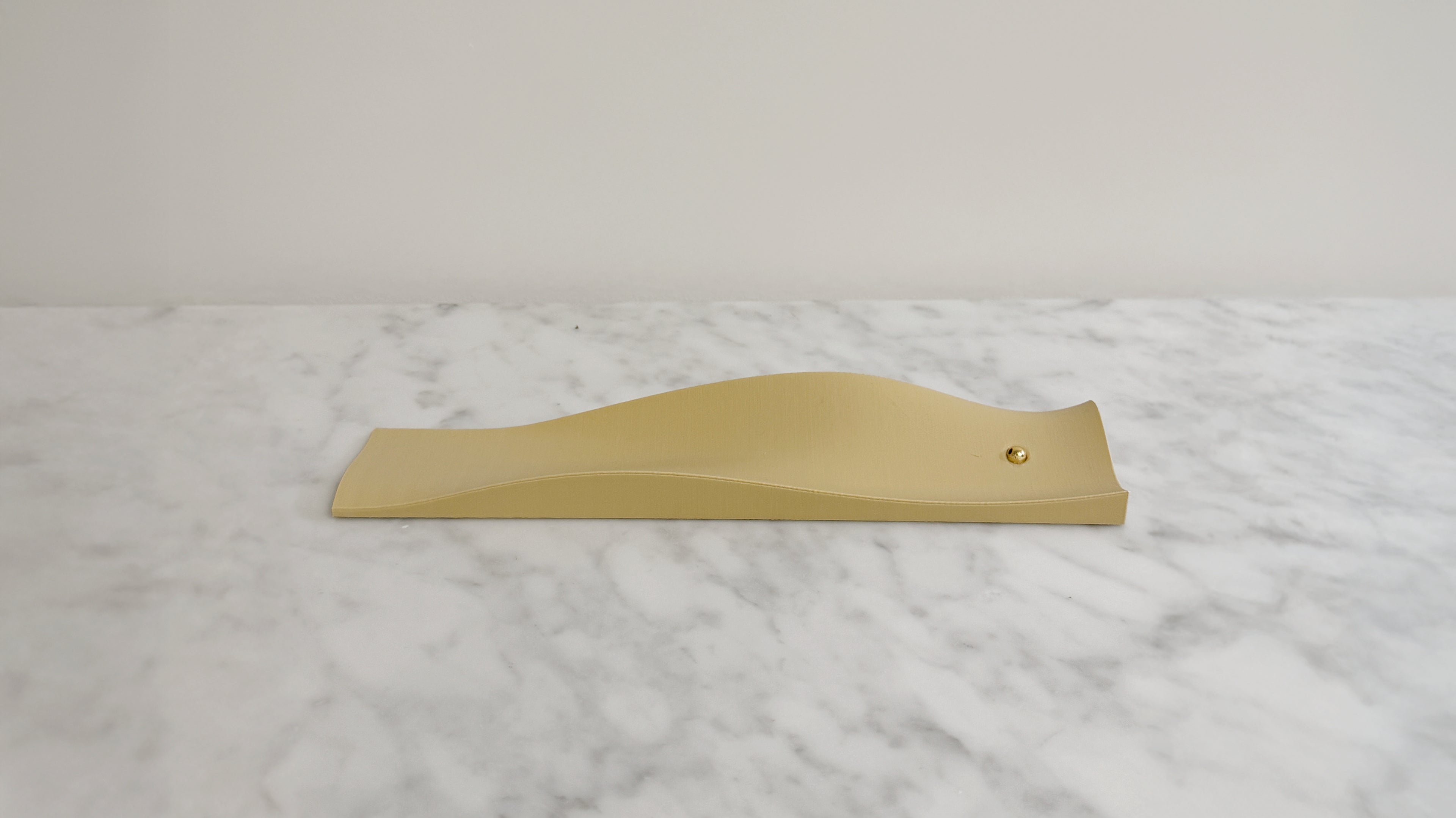 Modern Dune Incense Holder by OBJ STUDIO, 3D-printed in matte beige for mindful rituals, wellness, and contemporary home design.