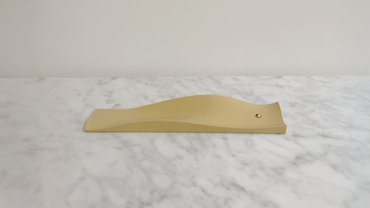 Modern Dune Incense Holder by OBJ STUDIO, 3D-printed in matte beige for mindful rituals, wellness, and contemporary home design.