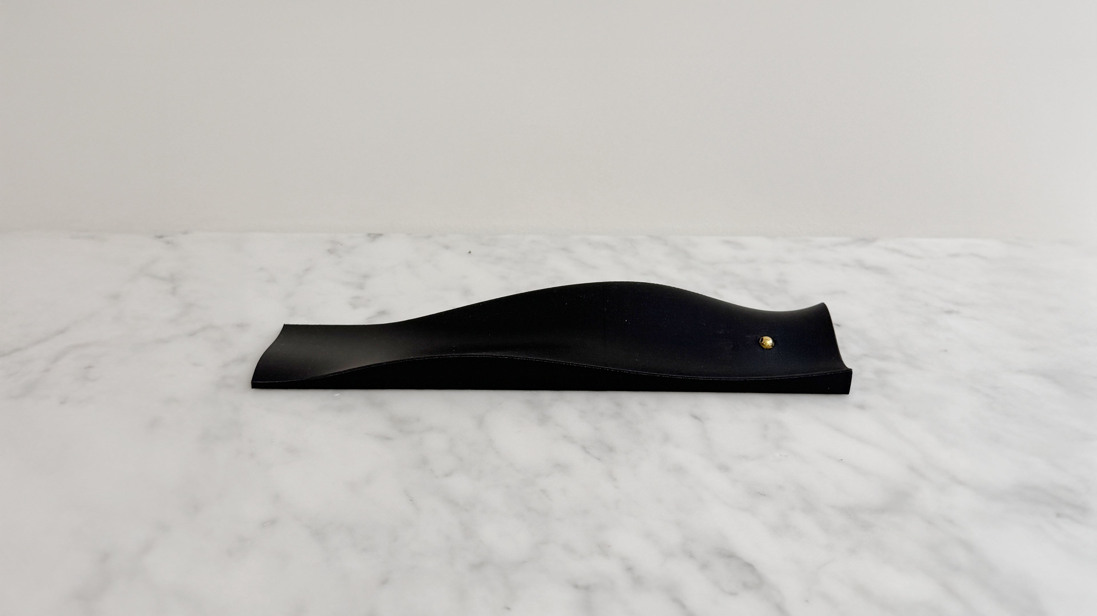 Modern Dune Incense Holder by OBJ STUDIO, 3D-printed in matte black for mindful rituals, wellness, and contemporary home design.
