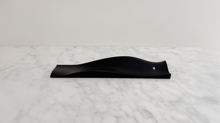 Modern Dune Incense Holder by OBJ STUDIO, 3D-printed in matte black for mindful rituals, wellness, and contemporary home design.
