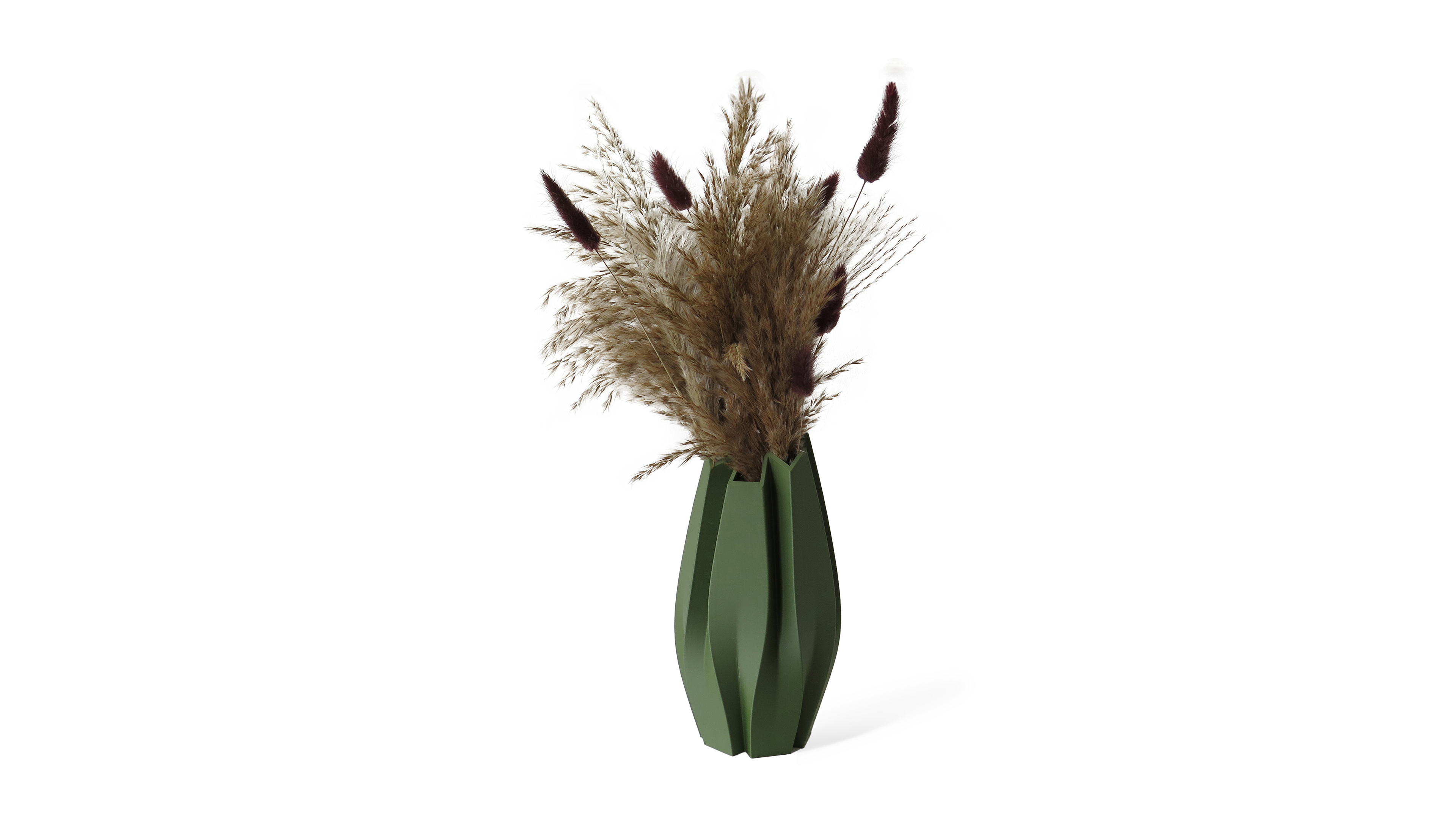 OBJ STUDIO Flake Series Large Vase, 3D-printed sustainable design for modern minimalist home décor and statement interiors.