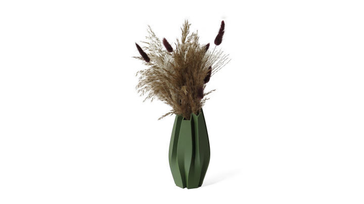 OBJ STUDIO Flake Series Large Vase, 3D-printed sustainable design for modern minimalist home décor and statement interiors.