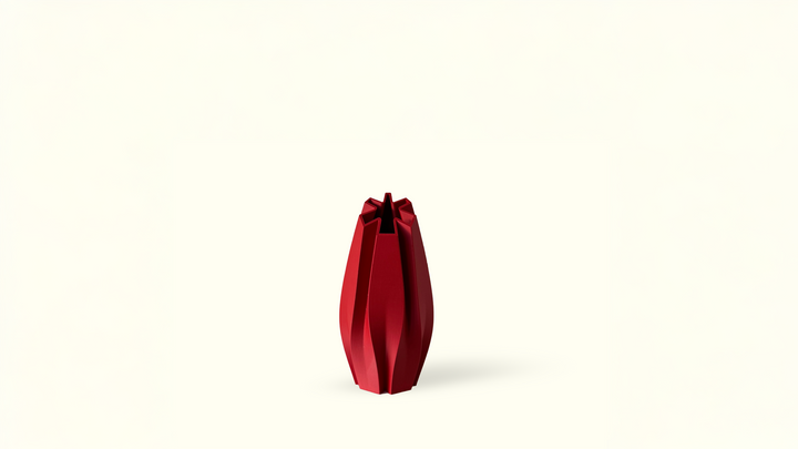 Eco-friendly Flake Series Large Vase by OBJ STUDIO, crafted from plant-based PLA, sustainable modern design for interior styling.