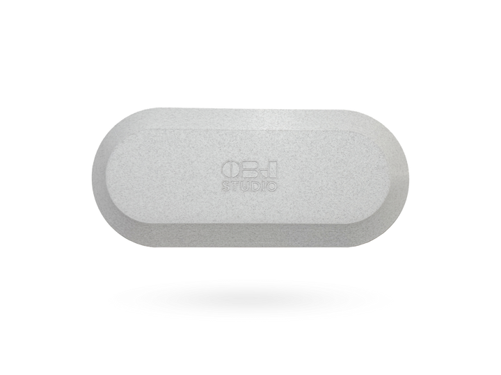 Eco-friendly Nook Tray by OBJ STUDIO, 3D-printed from plant-based PLA in marble white, sustainable modern design tray.