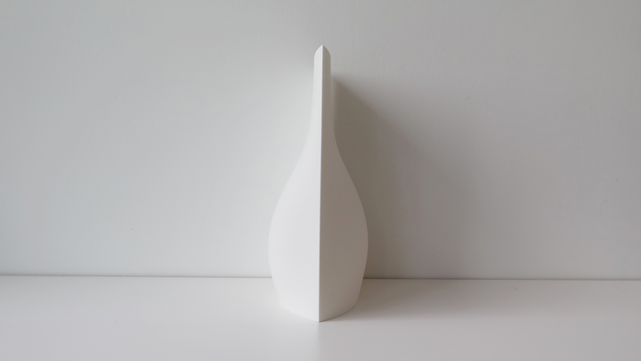 Rove Series Large vase by OBJ STUDIO, architectural-inspired modern form, 3D-printed with sustainable PLA for design-forward spaces.
