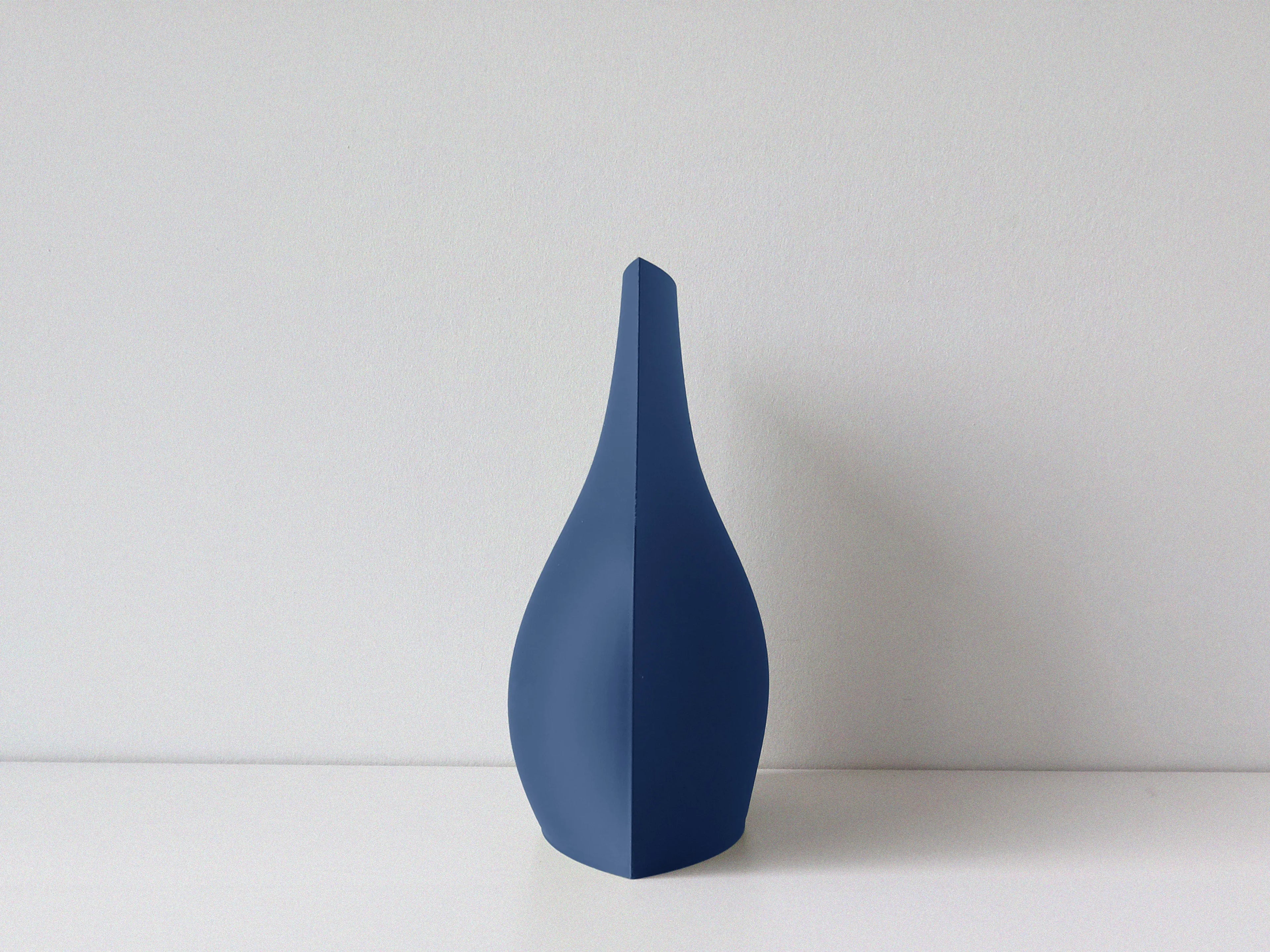 Rove Series Medium vase by OBJ STUDIO, architectural-inspired minimalist form, 3D-printed with PLA for design-forward spaces.