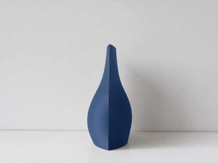 Rove Series Medium vase by OBJ STUDIO, architectural-inspired minimalist form, 3D-printed with PLA for design-forward spaces.