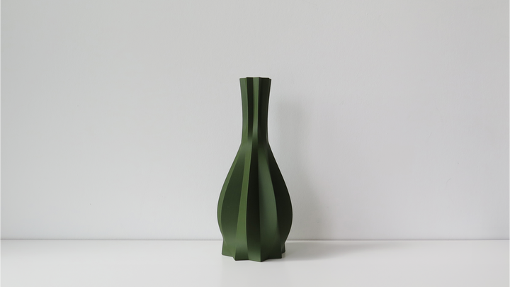 OBJ STUDIO Cao Series Large Vase, 3D-printed from sustainable PLA with bold minimalist form, eco-friendly statement décor for modern interiors and design lovers.