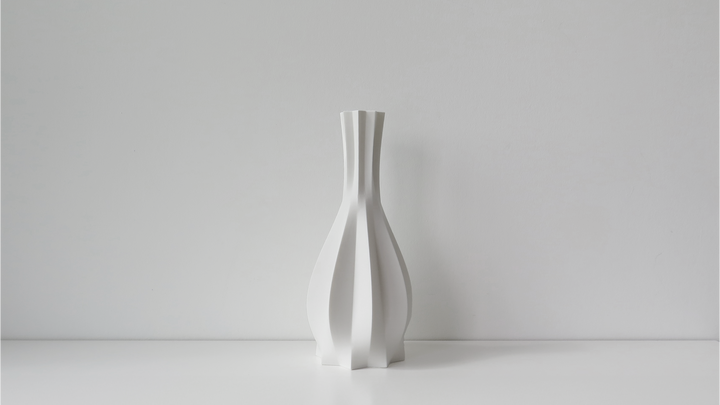 OBJ STUDIO Cao Series Large Vase, 3D-printed from sustainable PLA with bold minimalist form, eco-friendly statement décor for modern interiors and design lovers.