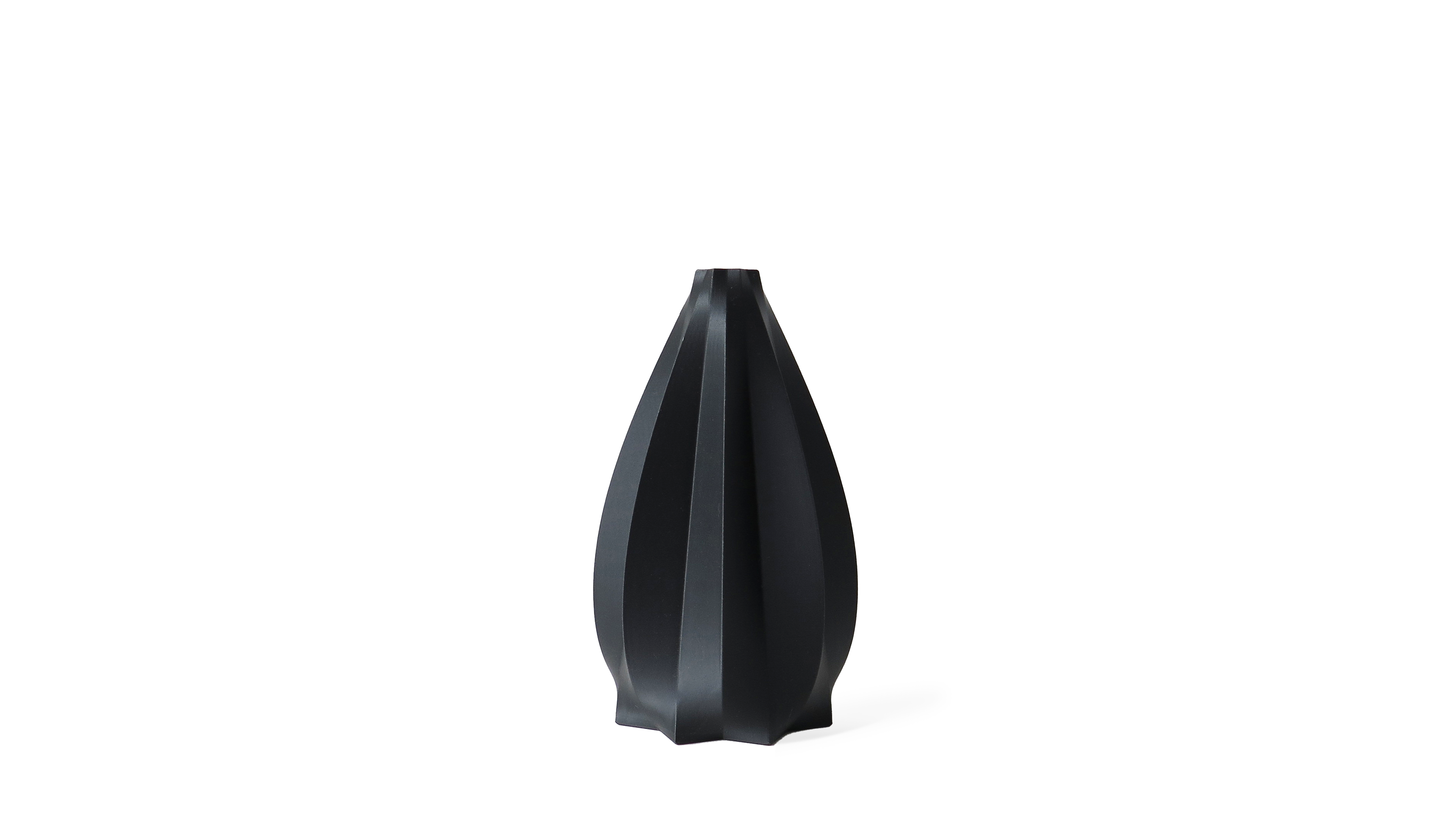 OBJ STUDIO Cao Series Medium Vase, 3D-printed from sustainable PLA with minimalist architectural design, eco-friendly statement décor for modern interiors.