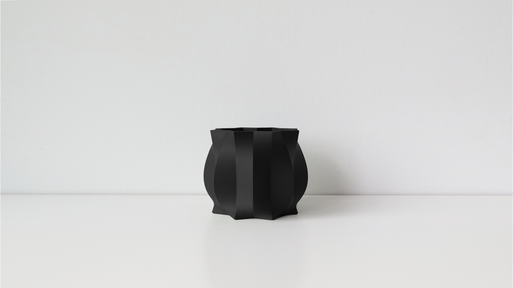 OBJ STUDIO Cao Series Small Planter, 3D-printed from sustainable PLA with minimalist modern design, eco-friendly décor for plants and interiors.
