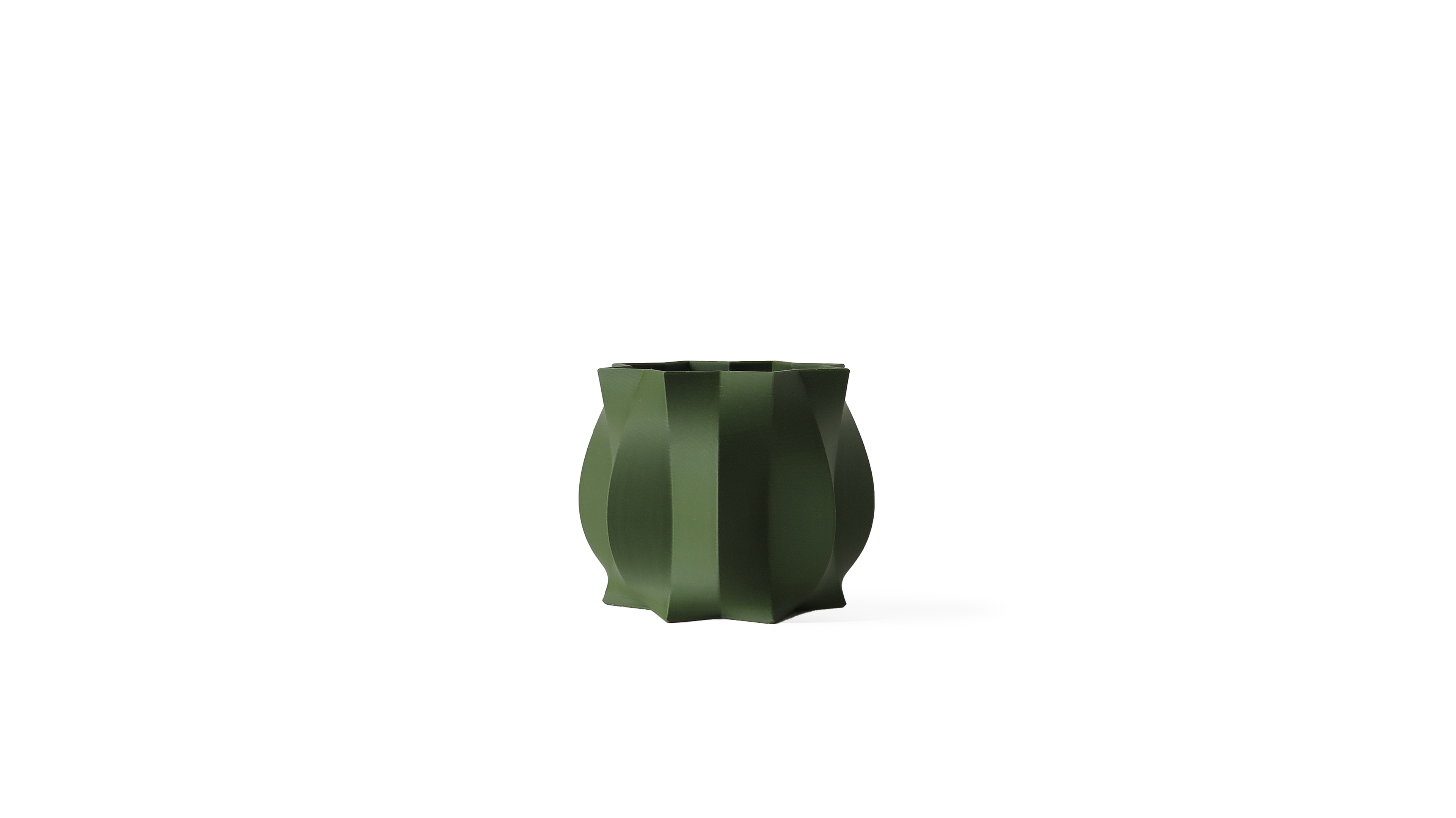 OBJ STUDIO Cao Series Small Planter, 3D-printed from sustainable PLA with minimalist modern design, eco-friendly décor for plants and interiors.