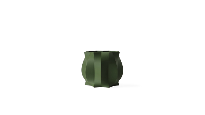 OBJ STUDIO Cao Series Small Planter, 3D-printed from sustainable PLA with minimalist modern design, eco-friendly décor for plants and interiors.