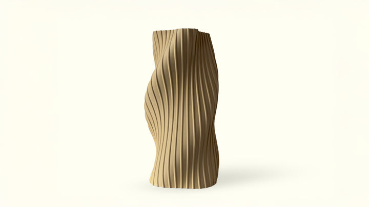 OBJ STUDIO Fluid Series Large Vase, 3D-printed from sustainable PLA with sculptural flowing form, eco-friendly statement décor for modern interiors and design lovers.