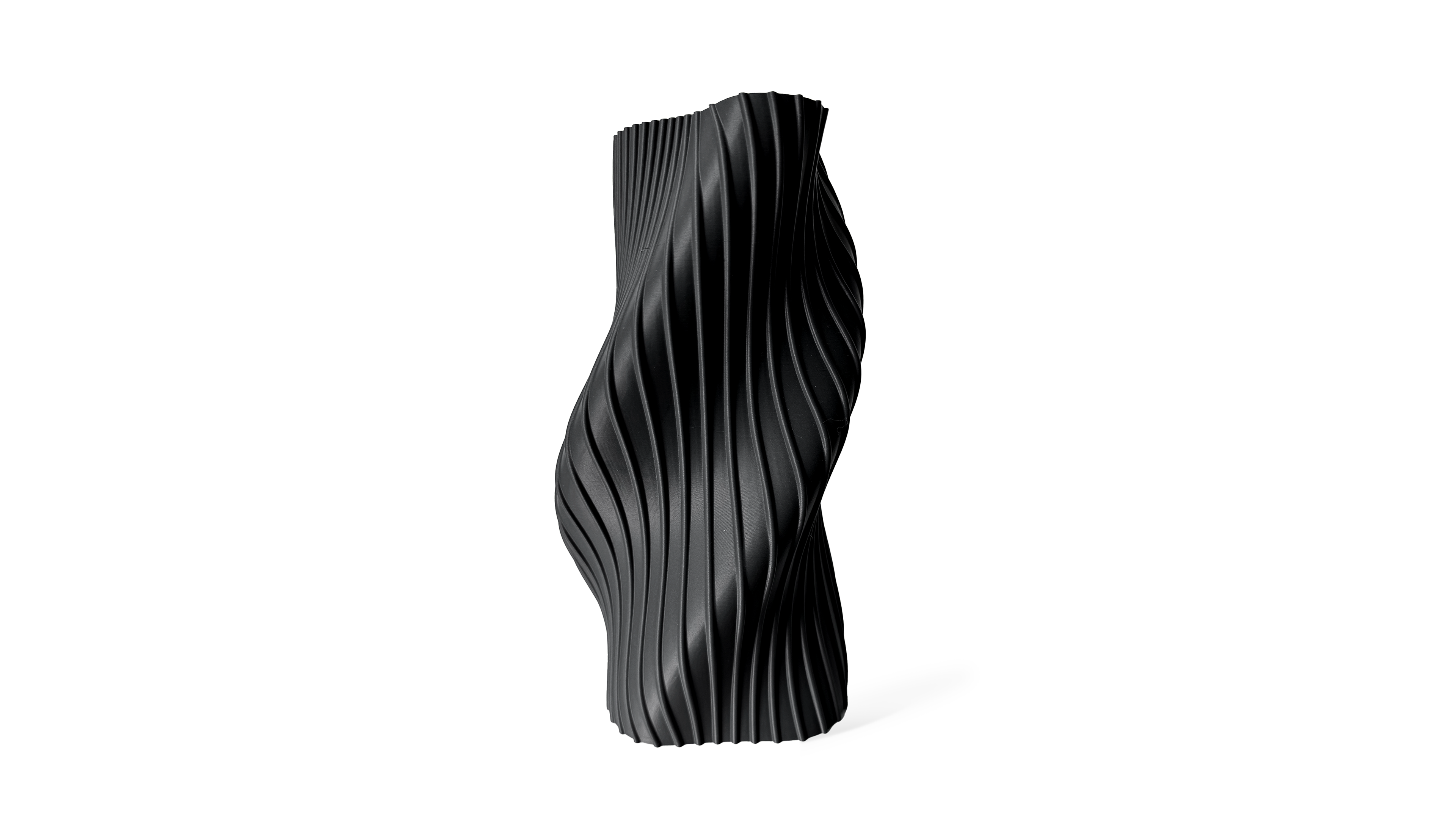 OBJ STUDIO Fluid Series Large Vase, 3D-printed from sustainable PLA with sculptural flowing form, eco-friendly statement décor for modern interiors and design lovers.
