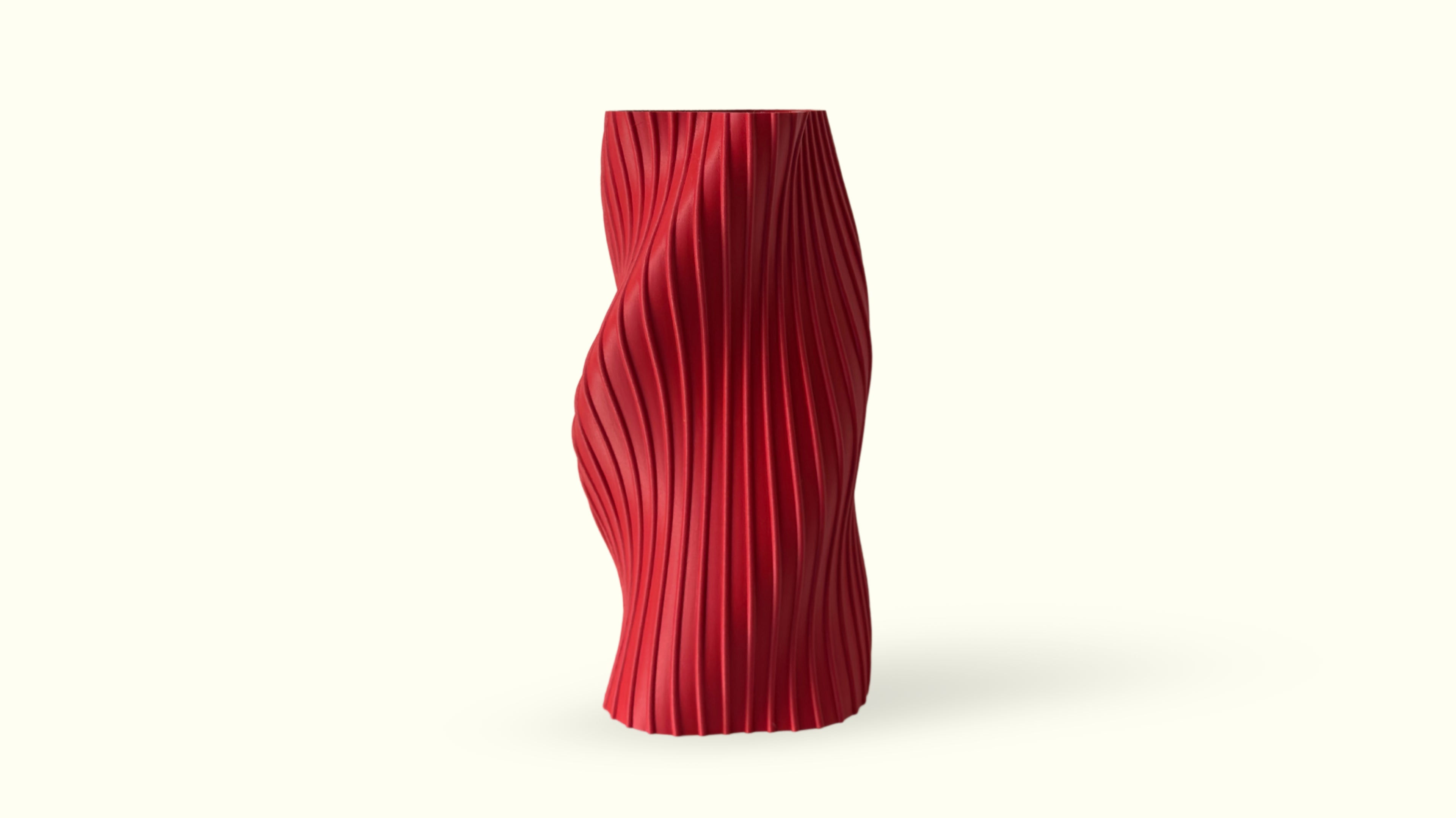 OBJ STUDIO Fluid Series Large Vase, 3D-printed from sustainable PLA with sculptural flowing form, eco-friendly statement décor for modern interiors and design lovers.