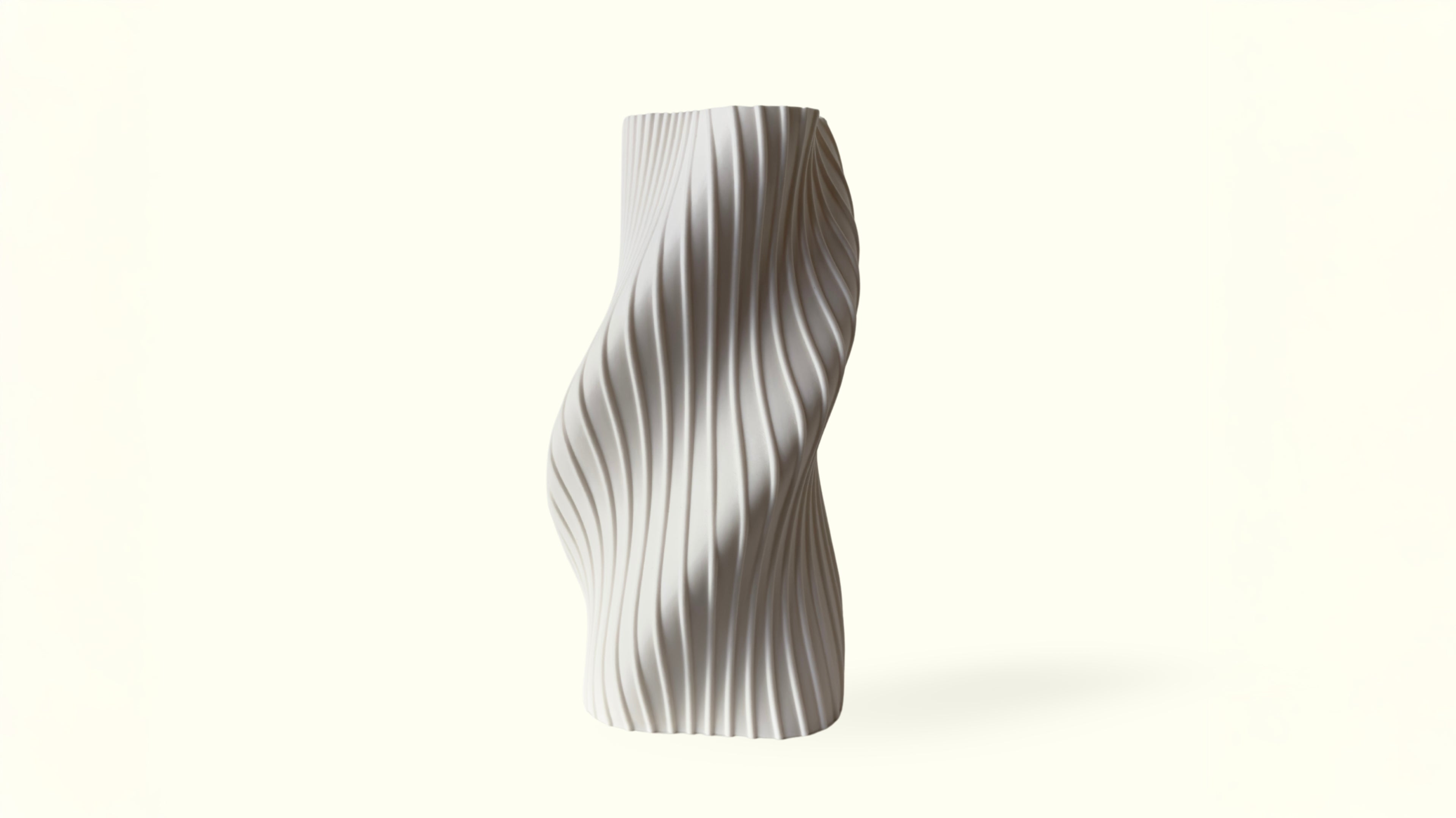 OBJ STUDIO Fluid Series Large Vase, 3D-printed from sustainable PLA with sculptural flowing form, eco-friendly statement décor for modern interiors and design lovers.
