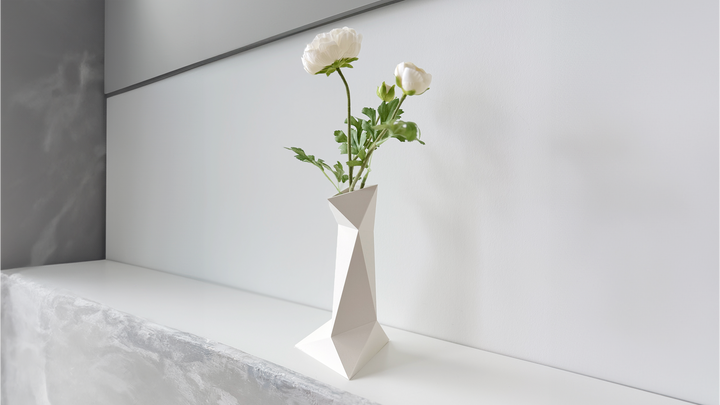 OBJ STUDIO Zen Series Large Vase, 3D-printed from sustainable PLA with bold minimalist design, eco-friendly statement décor for modern interiors and design lovers.