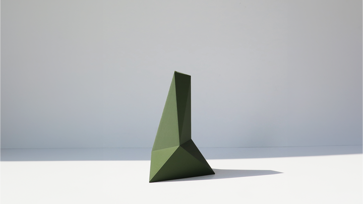 OBJ STUDIO Zen Series Medium Vase, 3D-printed from sustainable PLA with minimalist sculptural form, eco-friendly statement décor for modern interiors.