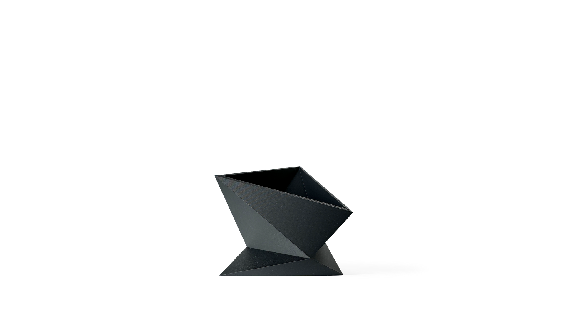 OBJ STUDIO Zen Series Small Planter, 3D-printed from sustainable PLA with minimalist modern design, eco-friendly décor for plants and contemporary interiors.