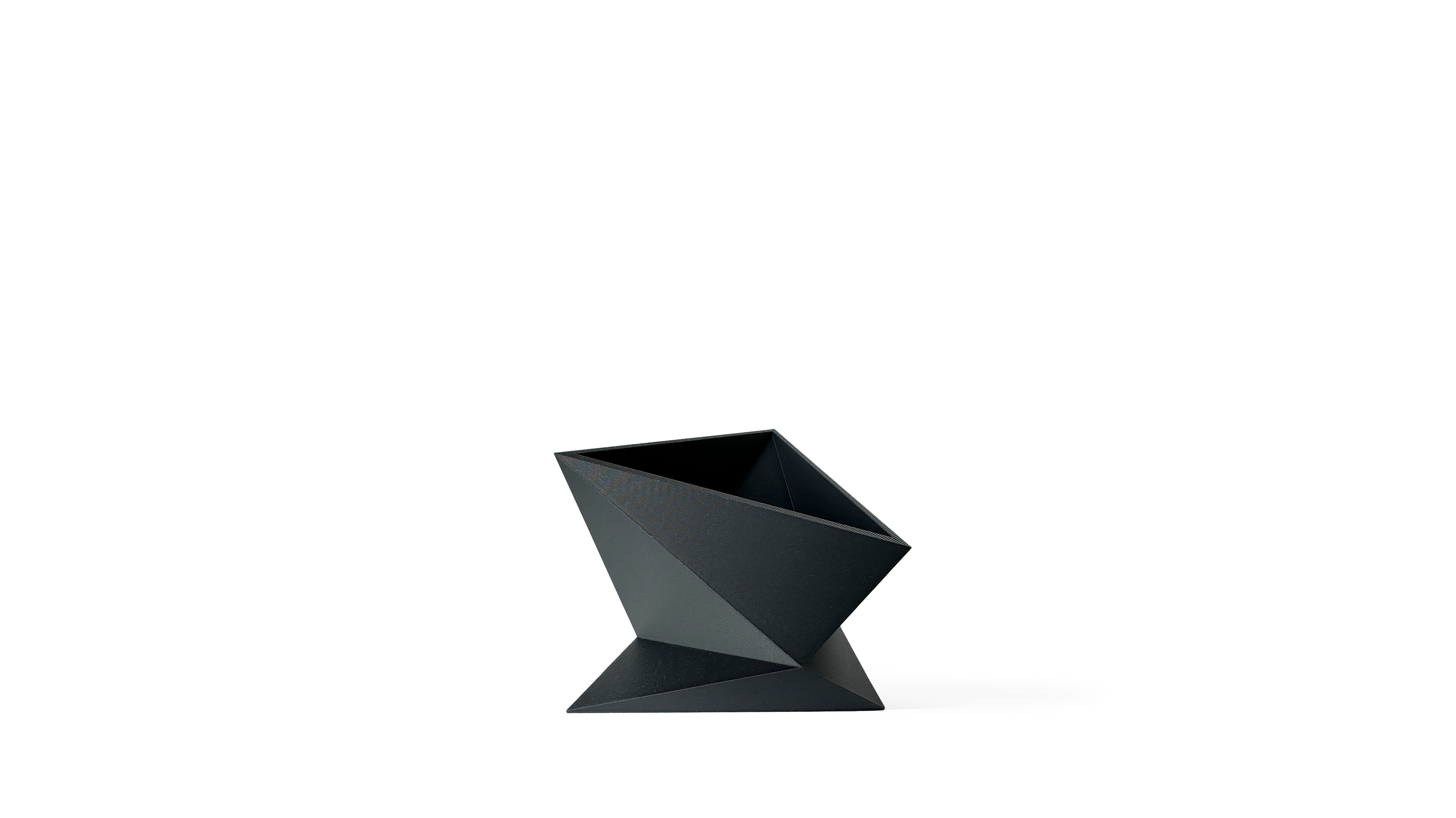 OBJ STUDIO Zen Series Small Planter, 3D-printed from sustainable PLA with minimalist modern design, eco-friendly décor for plants and contemporary interiors.