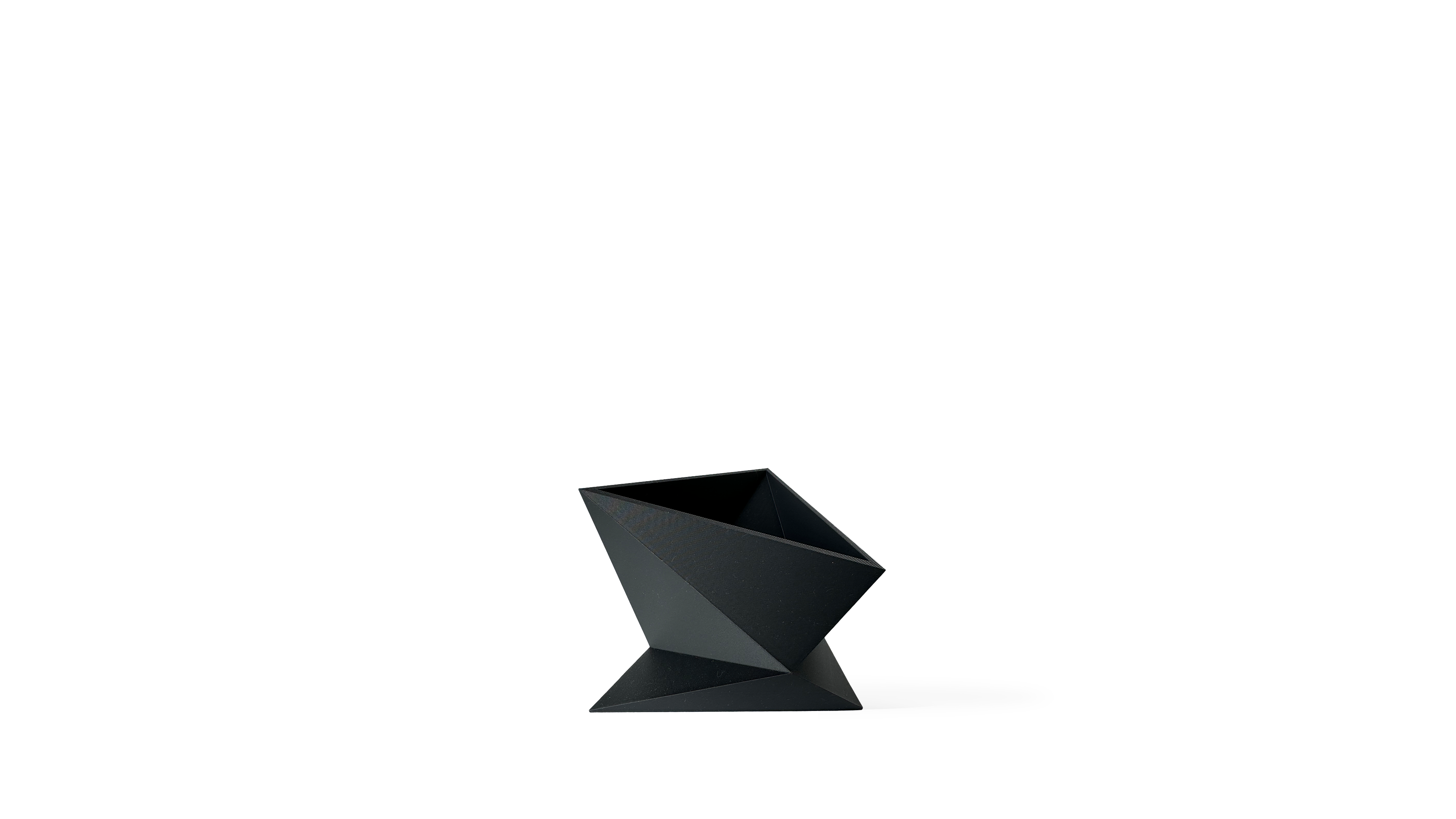 OBJ STUDIO Zen Series Small Planter, 3D-printed from sustainable PLA with minimalist modern design, eco-friendly décor for plants and contemporary interiors.