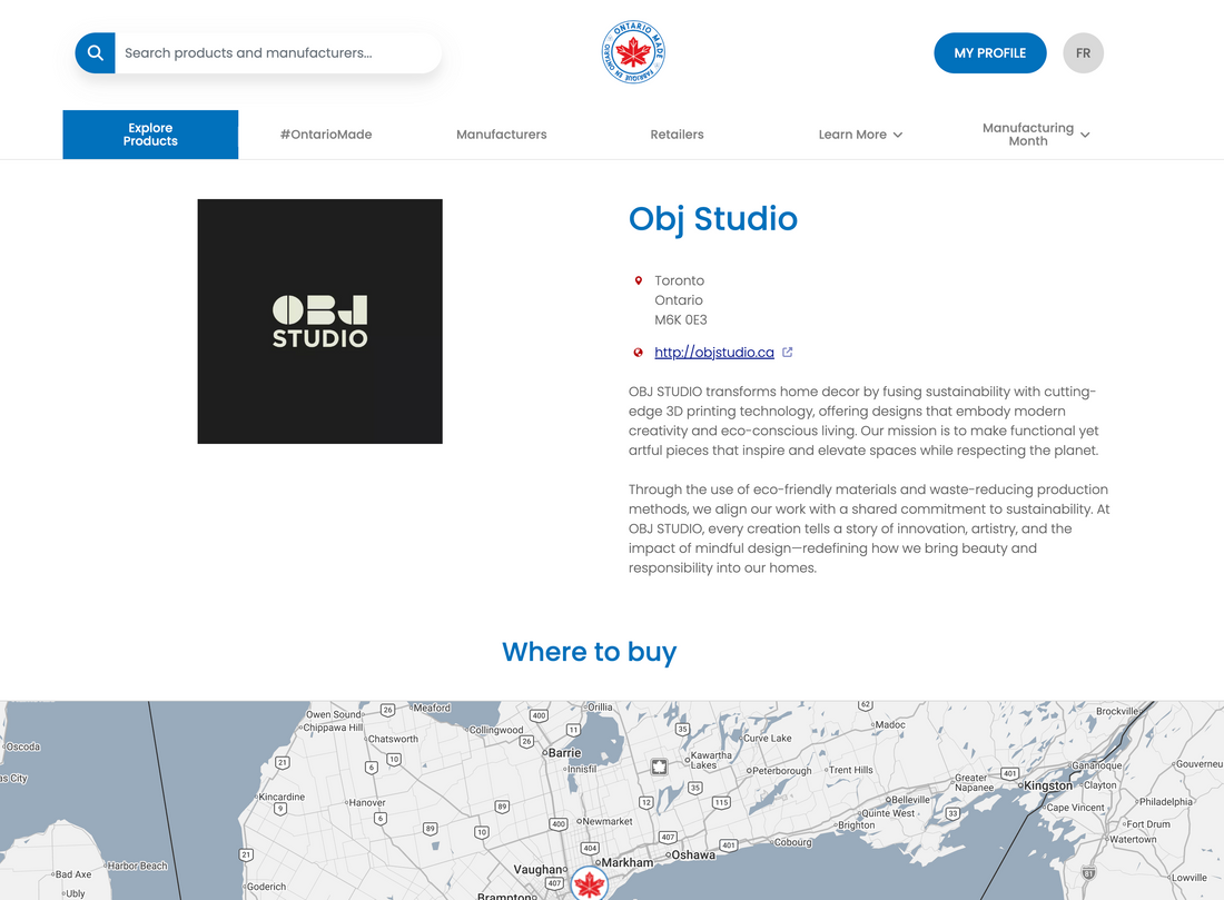 OBJ STUDIO | Proudly Ontario Made Since 2025