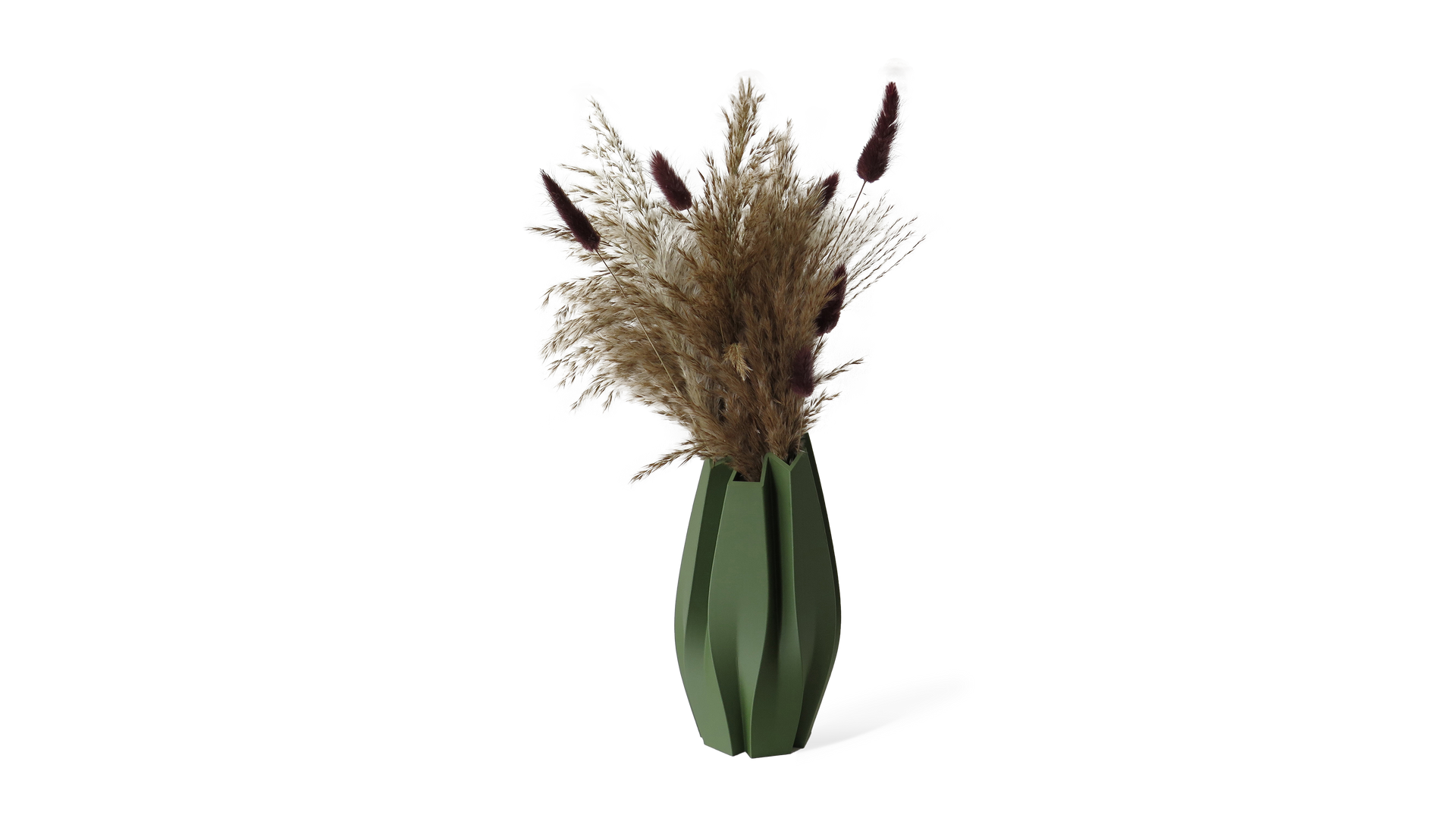 OBJ STUDIO Flake Series Large Vase, 3D-printed sustainable design for modern minimalist home décor and statement interiors.
