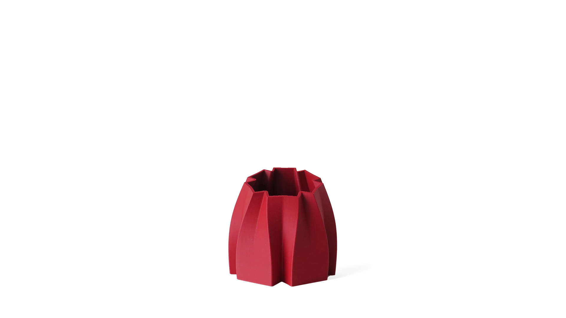 OBJ STUDIO Flake Series Small Planter, 3D-printed sustainable design for modern minimalist home décor.