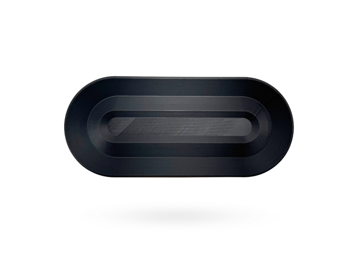 Eco-friendly Nook Tray by OBJ STUDIO, 3D-printed from plant-based PLA in charcoal color, sustainable modern design tray.