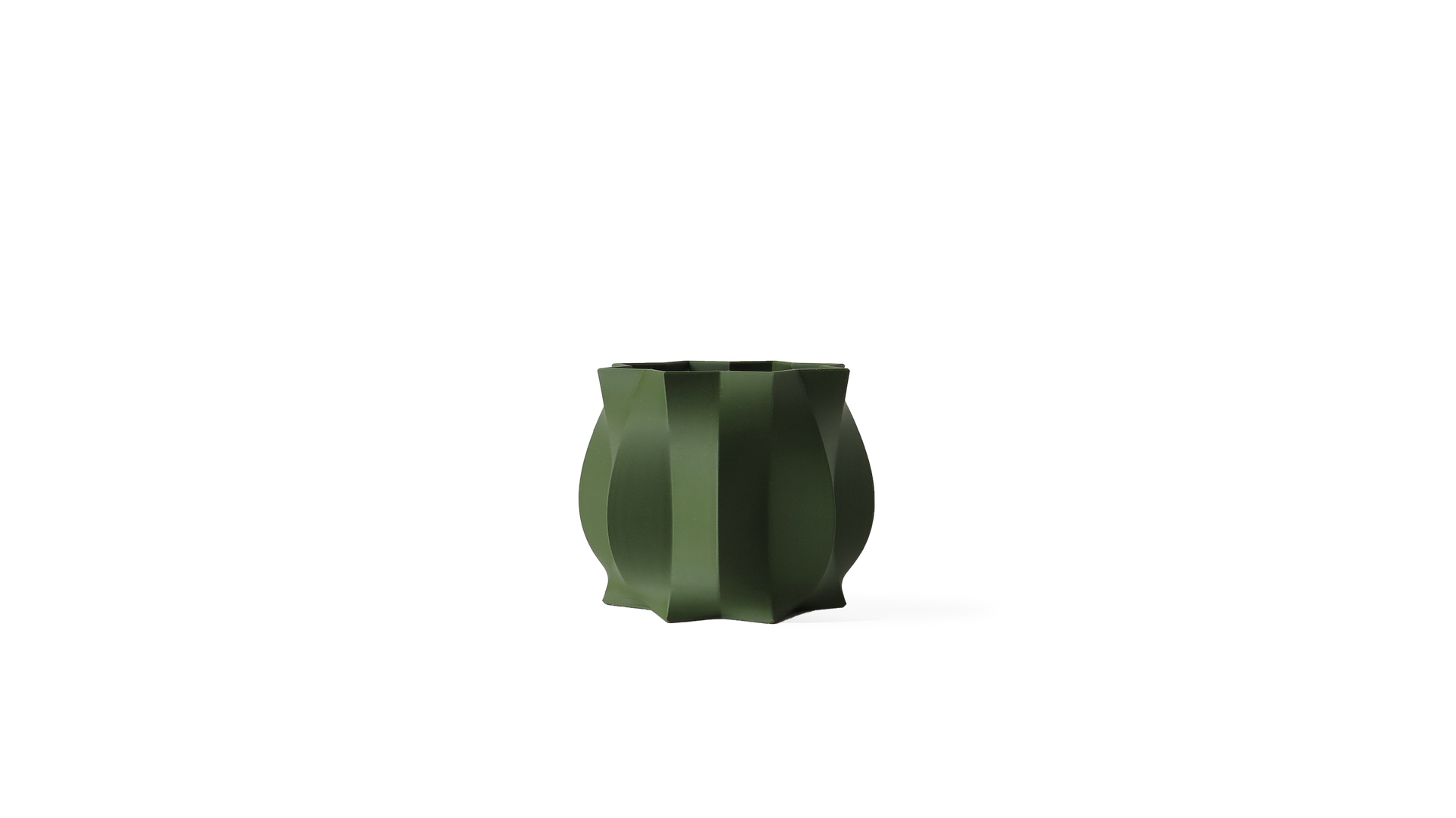 OBJ STUDIO Cao Series Small Planter, 3D-printed from sustainable PLA with minimalist modern design, eco-friendly décor for plants and interiors.