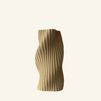 Side view of Fluid Series Large sustainable vase, showcasing gentle curves and modern 3D printed design