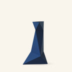 Zen Series Large Vase in blue, sustainable 3D printed vase made from plant-based PLA by OBJ STUDIO