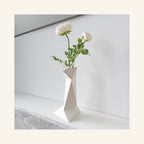 Zen Series Large Vase styled with dried flowers, sustainable 3D printed vase made from plant-based PLA