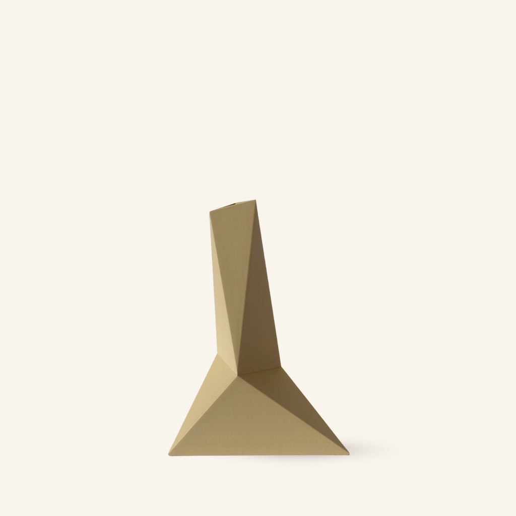Zen Series Medium Vase in beige, modern sustainable 3D printed vase made from plant-based PLA