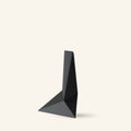 Zen Series Medium Vase in black, sculptural 3D printed home decor made from plant-based PLA