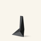 Zen Series Medium Vase in black, sculptural 3D printed home decor made from plant-based PLA