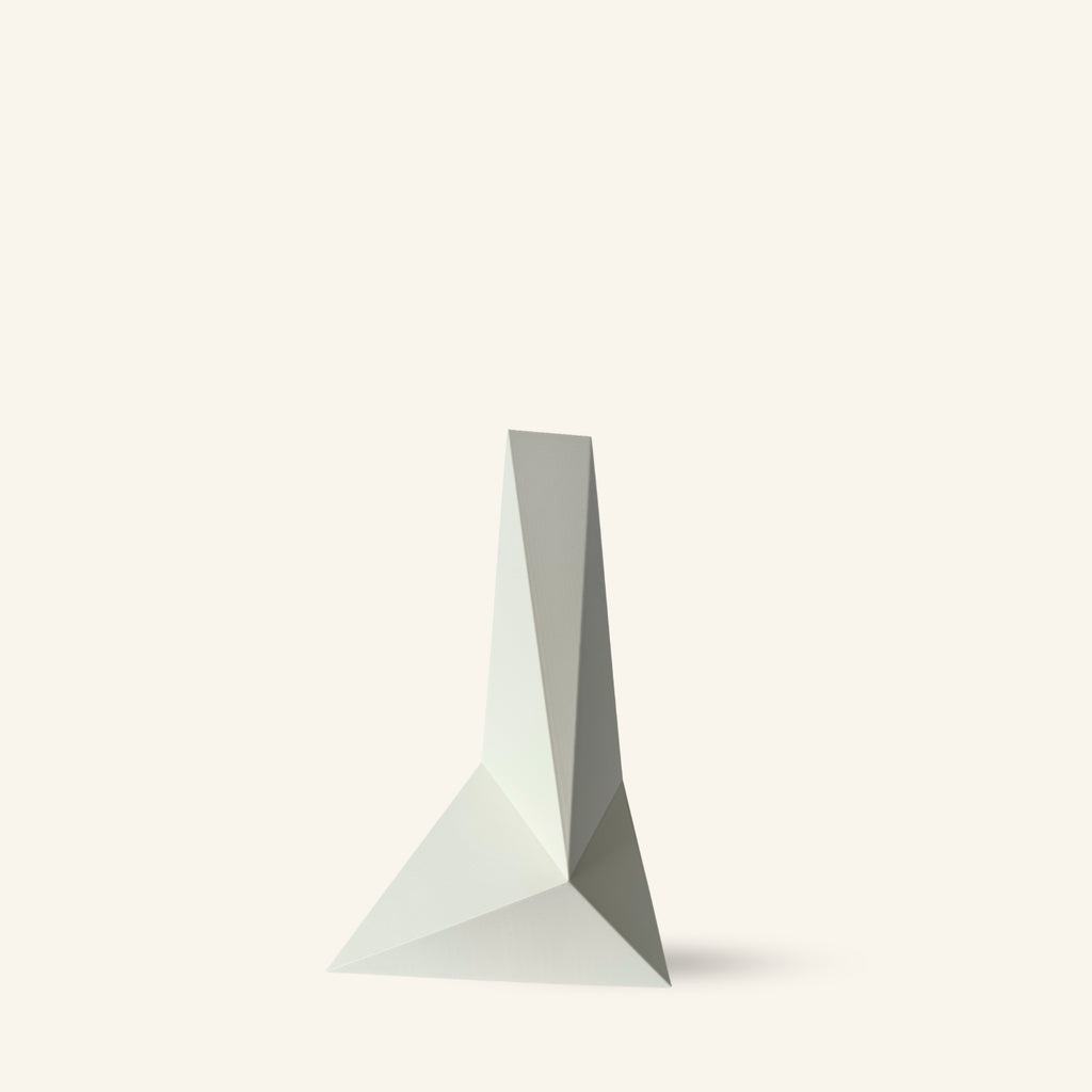 Zen Series Medium Vase in white, minimalist 3D printed vase made in Toronto from plant-based PLA