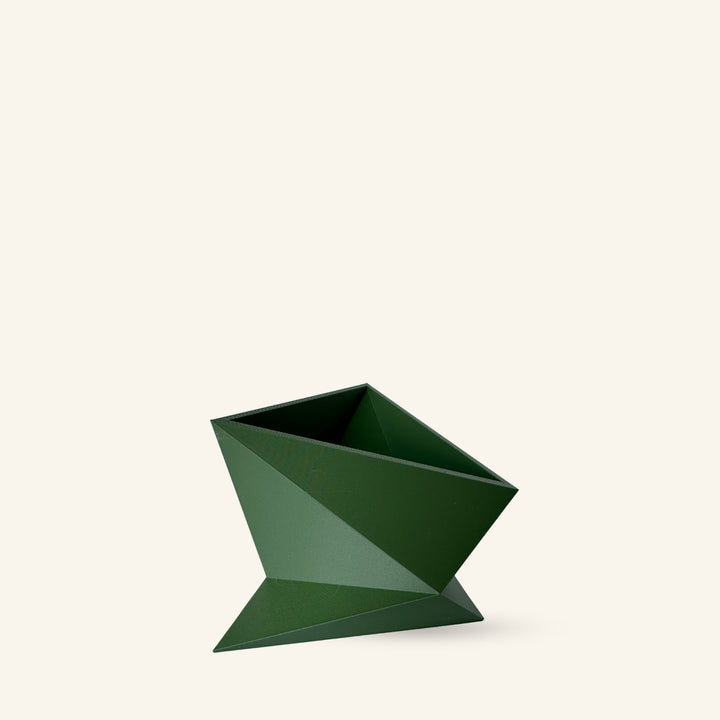 Zen Series Small Planter in green, minimalist 3D printed planter made in Toronto

