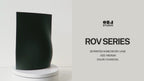 Rove Series Medium vase by OBJ STUDIO, architectural-inspired minimalist form, 3D-printed with PLA for design-forward spaces.